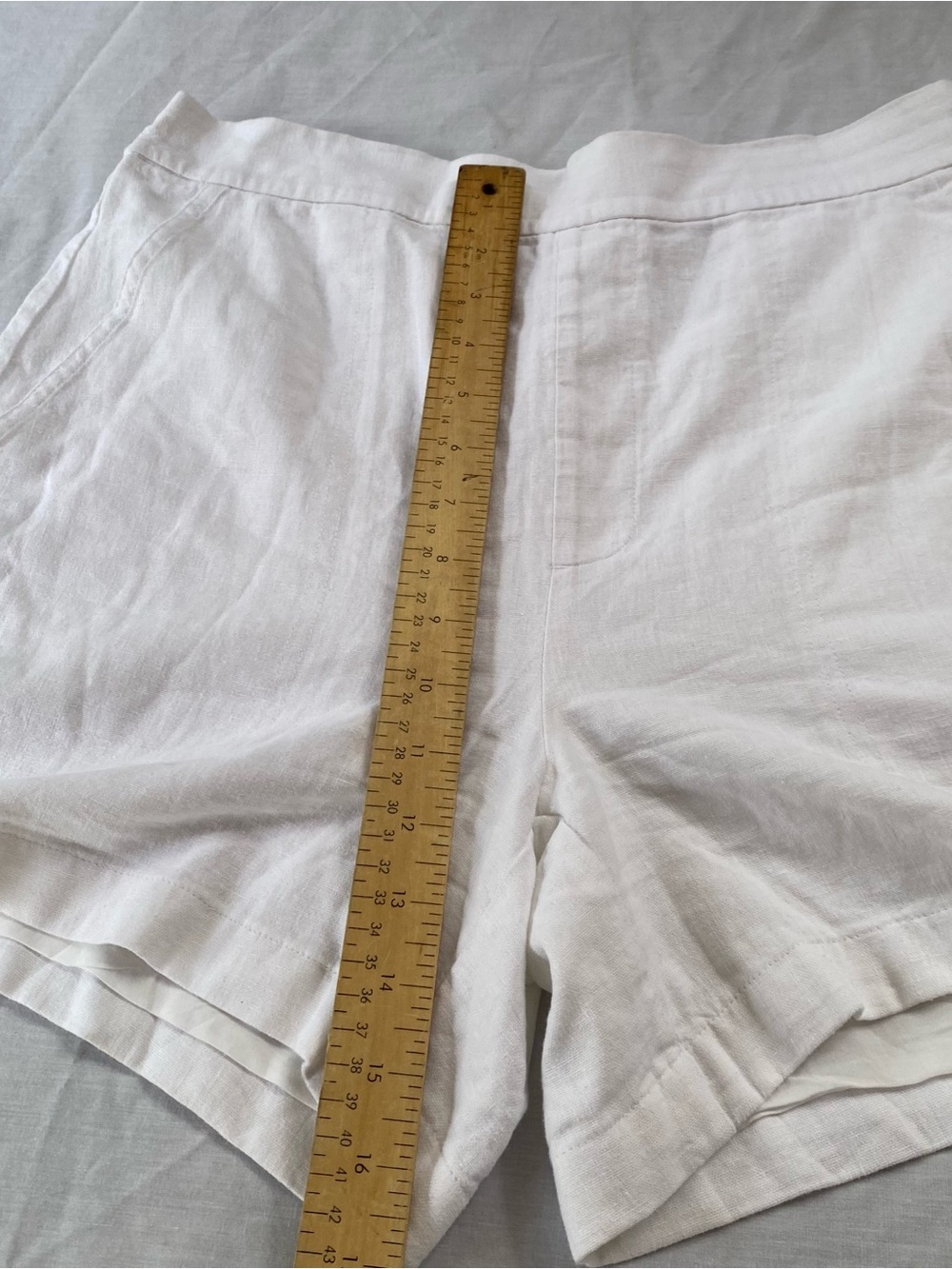 Banana Republic White Linen Blend High Rise Shorts Pull-On Size S - Picture 6 of 6